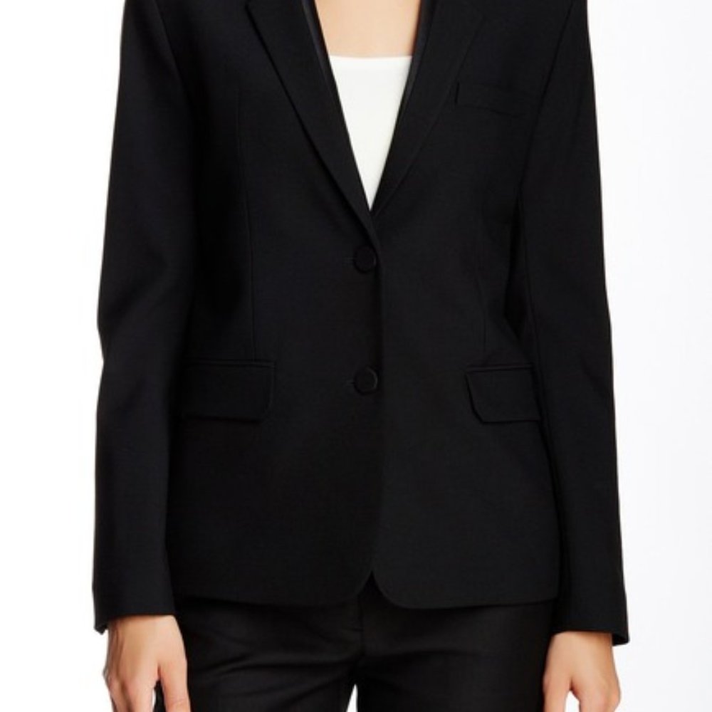 Helmut Lang Notch Collar Seam Wool Blend Blazer